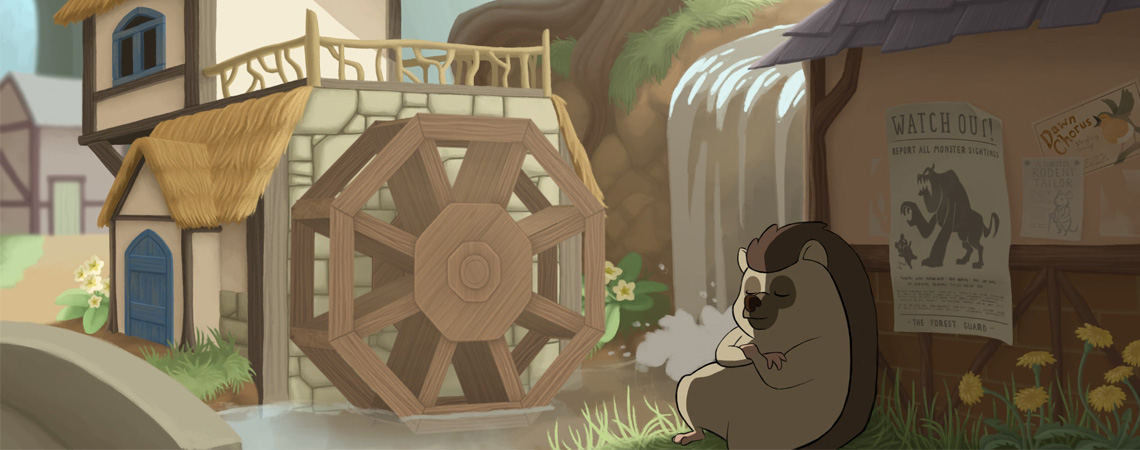 Animation showing a hedgehog asleep