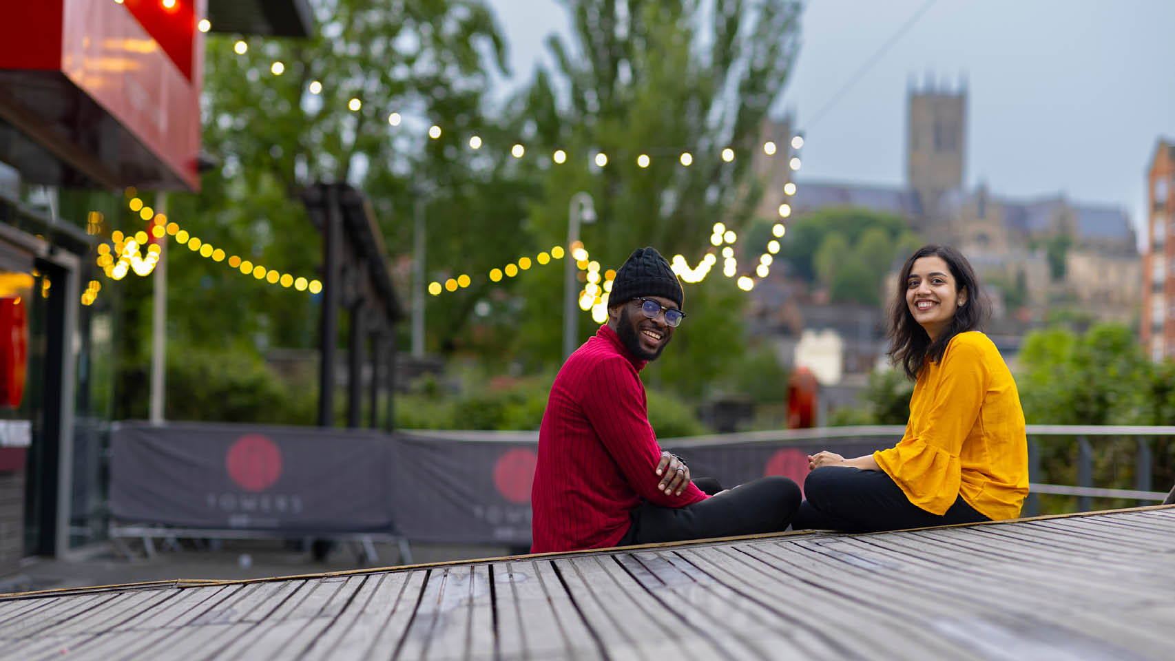 2 students at Engine Shed