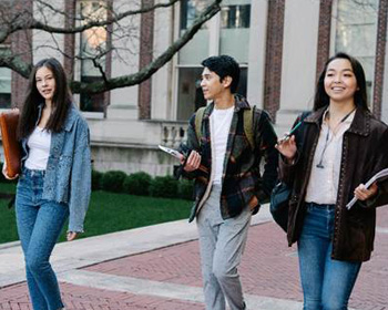 Image of international students walking